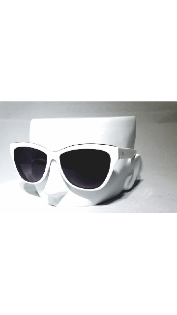 White cateye prescription sunglasses